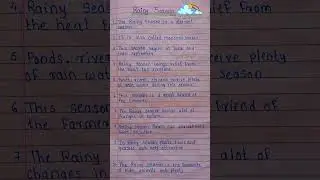 10 Lines On Rainy Season In English/Rainy Season Essay I  English/Essay On Rainy Season/A Rainy Day