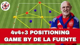 4v4+3 positioning game by Luis de la Fuente!