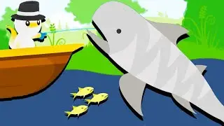 Котёнок рыболов плавает на новой лодке и ловит тигровую акулу! ►cat goes fishing #2