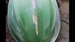пластиковая лодка ремонт носа( 1 часть)