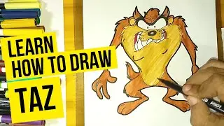 How to Draw Taz / Tazmania / Tazmanian Devil / Drawing Tutorial