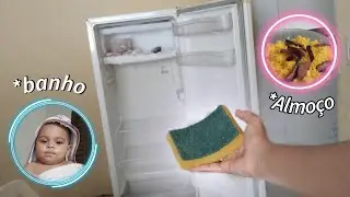 VLOG limpando a geladeira e almoçando comigo✨