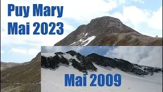 Puy Mary, 5 mai 2023 et 24 mai 2009, en mai fait ce qui te plaît , hélas plus de neige.