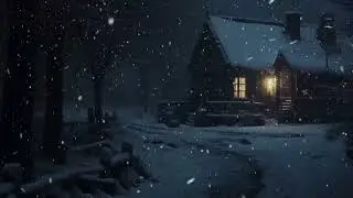 🏡 Snowstorm at Frozen Wooden Hut | Freezing Howling Wind Sounds ❄️