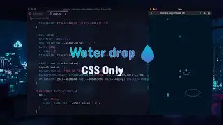 Water Drops Effect💧 using HTML and CSS Only