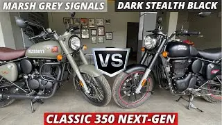 Next Generation Classic 350 Marsh Grey Signals VS Dark Stealth Black || 😤Major Differences Only😤