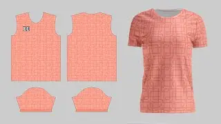 How to Create Full Printed Pink T Shirt Jersey Design in Coreldraw
