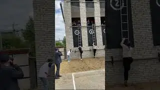 Соревнования СМИ в ПЧ - штурмовая лестница/ Костанайские новости