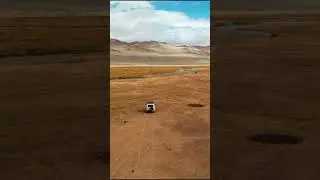 UAZ, Hunter driving in Altai mountains, Mongolia 