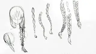 How to draw a hair braid