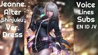 [FGO NA] Jeanne d'Arc Alter Shinjuku Ver. Dialogue Lines (Subs EN ID JV)