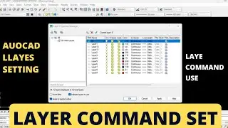 autocad layer command setting | how to use layer command | houcib autocad