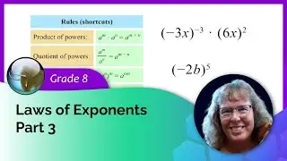 Laws of exponents, part 3: recap of exponent laws (8th grade math / algebra)