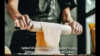 HelferX Wooden Rolling Pin for Baking
