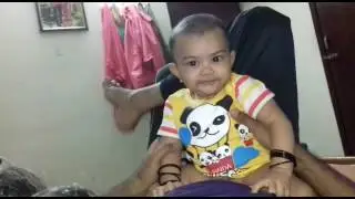 Baby funny smile
