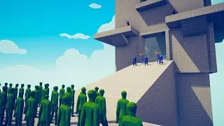 HOW MANY ZOMBIES DOES IT TAKE TO TAKE OVER A TOWER? - Totally Accurate Battle Simulator TABS