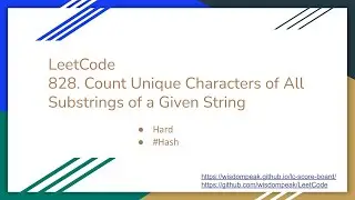 【每日一题】LeetCode 828. Count Unique Characters of All Substrings of a Given String