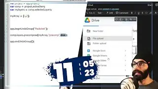 Ae Script to precompose selected layer | Google Drive upload error fix