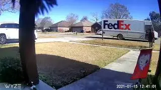 FedEx Throws Package