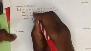 HOW TO CONVERT A RECURRING DECIMAL TO A FRACTION