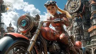 Gorgeous Steampunk Rider - AI film
