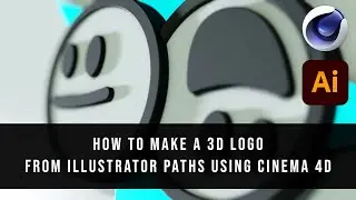 How to make a 3d logo From Adobe Illustrator Paths in Cinema 4D (Livestream)