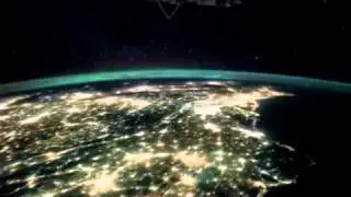 Northern Lights shine above earth International Space Station