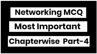 Computer Networking MCQ || Computer Networking MCQ Questions And Answers || Part-4