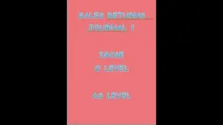 SALES RETURNS JOURNAL 1/RETURNS INWARDS JOURNAL, JOURNALS DAYS BOOKS, BOOKS OF PRIME ENTRIES