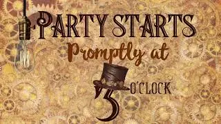 Steampunk Video Invitation – Digital Invite for Birthday, Wedding, or Cosplay