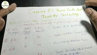 Carrier Inverter ac Error Code list