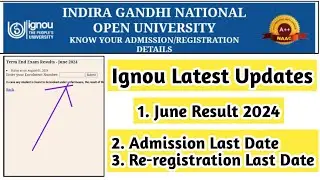 Ignou Result Update 2024  | Mister Ignou #ignou #login #assignment #marks #june #result #exam