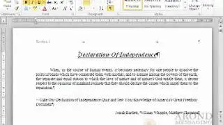 Using Word 2010 - Control the Display of Formatting Marks