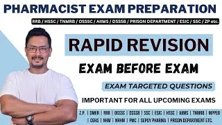 PHARMACIST EXAM PREPARATION / TSPSC / RRB / AIIMS / DMER / PRISON DEPARTMENT / HSSC / TNMRB / ESIC