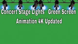 Concert Stage Lights   Green Screen Animation 4K Updated