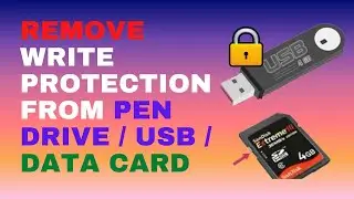 How to remove write protect on a disk | The disk is write protected | Remove Write Protection on USB
