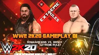 Wwe 2k20 roman reigns vs brock lesnar wwe championship match | NEW WWE 2k20 MOD FOR ANDORID