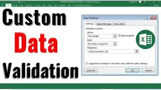 How to use Custom data validation in excel | Excel Custom Data validation by learning center
