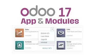 Odoo 17 - Apps and modules| Activation and Uninstallation of Odoo modules Hindi | Techmoodly