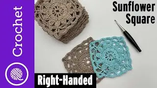 Sunflower Square Crochet Tutorial