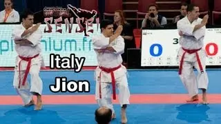 Italy male team - Kata Jion - 21st WKF World Karate Championships Paris Bercy 2012