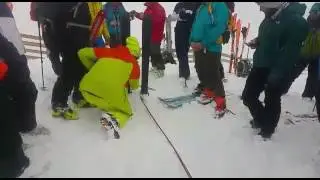 İleri seviye dağ kayağı eğitimleri. Kurtarma düzeneği 1
