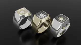 Blender 3.1,  Gold Signet Ring [Tutorial]