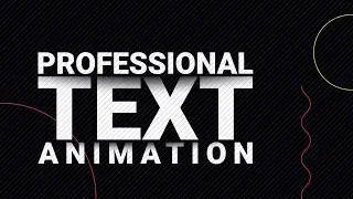 Professional Text Animation in After Effects Tutorials