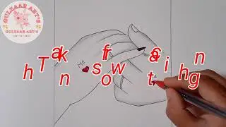 Easy Pencil Sketch - for beginners | How to draw Valentine Couple Holding Hands Pencil Sketch #art