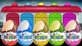 Colors For Children to Learn With Kinder Surprise Eggs - Colors For Kids To Learn Video
