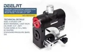 Pressure-Compensating Variable Flow Control Valve(without internal relief valve)-0-114GPM,3/4