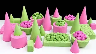 ASMR 🩷🍀Pink and Green Baking Soda Crushing | Palm Crush ASMR