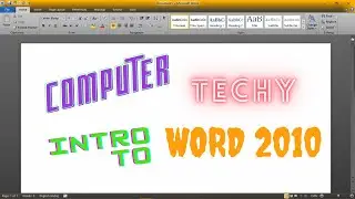 An Intro to Microsoft Word 2010/// Word #1