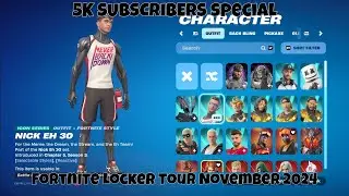 Fortnite Locker Tour November 2024 (5000 Subscriber Special)